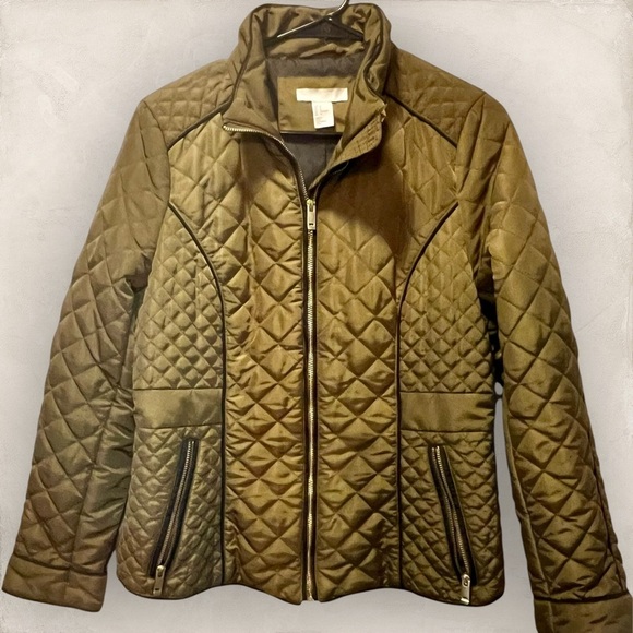 H&M Quilted Olive Green Jacket - Picture 1 of 5